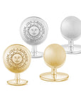 Gold and silver sets of cufflinks