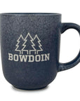 Dark gray mug with 'Bowdoin' and tree design on a white background
