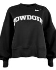Black Nike sweatshirt with 'BOWDOIN' printed on it against a white background