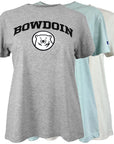 Three colors of women's champion tee