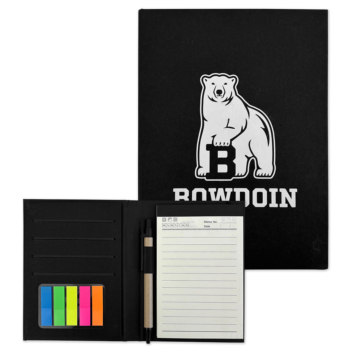 Mascot & Bowdoin Memo Pad with Pen