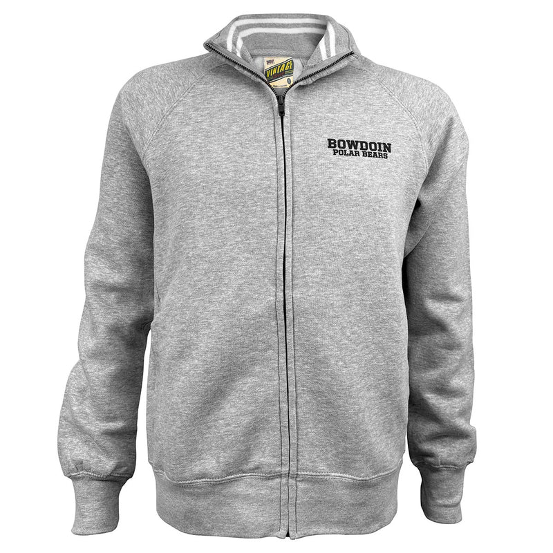 Bowdoin Polar Bears Vintage Fleece Track Jacket The Bowdoin Store