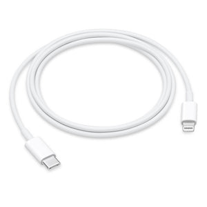 White 1 meter USB-C to lightning cable