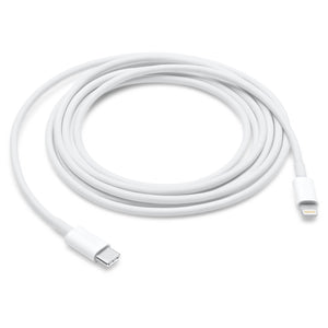 White 2 meter USB-C to lightning cable