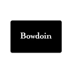 Black plastic card with white BOWDOIN wordmark.
