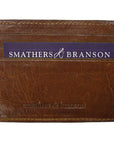 View of back of card wallet showing 3 slots for cards.