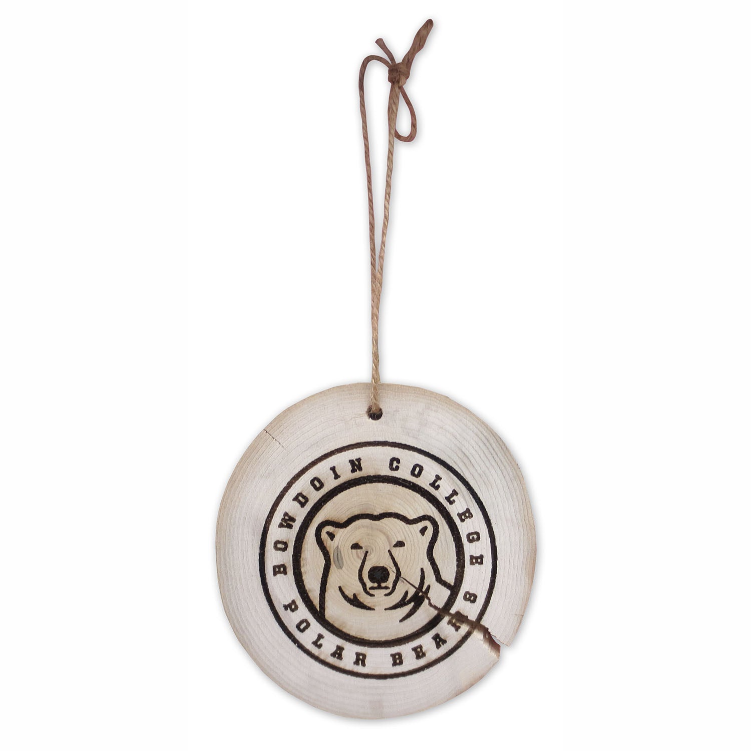 Driftwood ornament with center ice medallion.