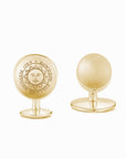 Gold cufflinks with engraved Bowdoin College seal