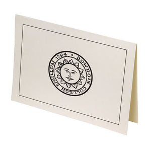 Ivory notecard with sun seal on front.