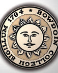 Closeup of Bowdoin sun seal medallion.