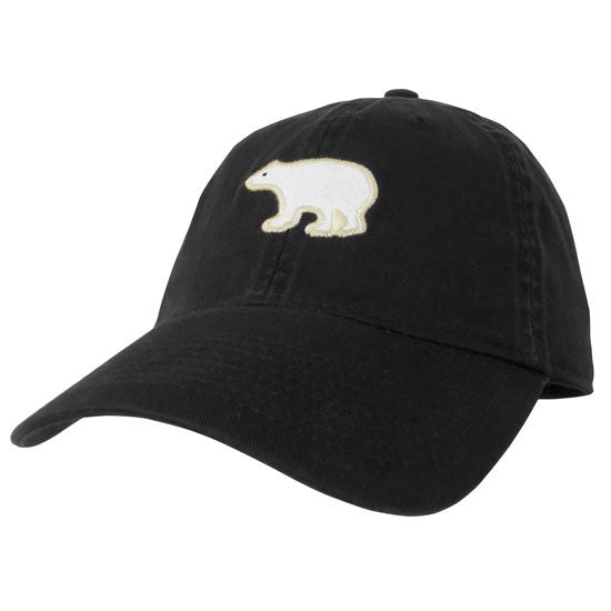 Legacy Black Cotton Hat With Bear