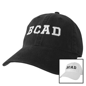 Montage of different colors of BCAD hats
