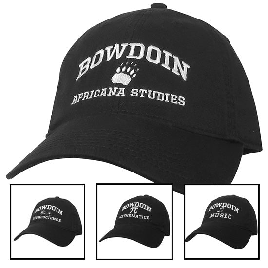 Legacy Black Cotton Hat With Bear – The Bowdoin Store