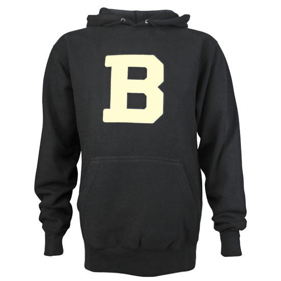Black Bowdoin "B" Hooded Sweatshirt from MV Sport