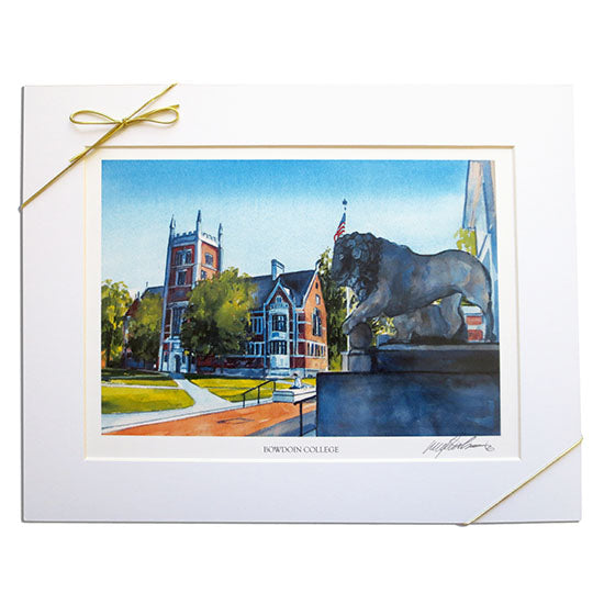 Hubbard Hall Print from Waitkus Studios – The Bowdoin Store