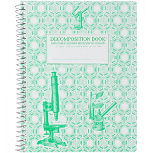 Coilbound Decomposition Book with cover image of microscopes.