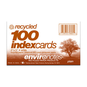 3x5 Recycled Index Cards from Roaring Spring