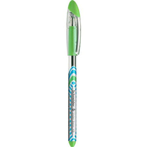 Light green ballpoint pen with cap.