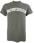 Short-sleeved vintage T-shirt with white arched BOWDOIN imprint on chest.