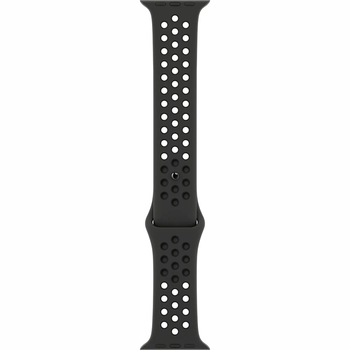 Black apple watch sport band.