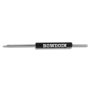 Two-ended screwdriver with black handle and white BOWDOIN imprint.