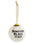 View of ornament with 'Bowdoin Class of 1825' text on a white background