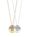 Gold and silver petite B necklaces