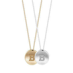 Gold and silver petite B necklaces