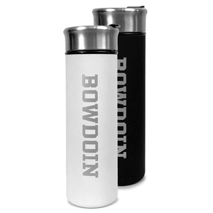 Travel tumblers in black and white