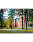 Postcard of Searles Science Building in the fall.