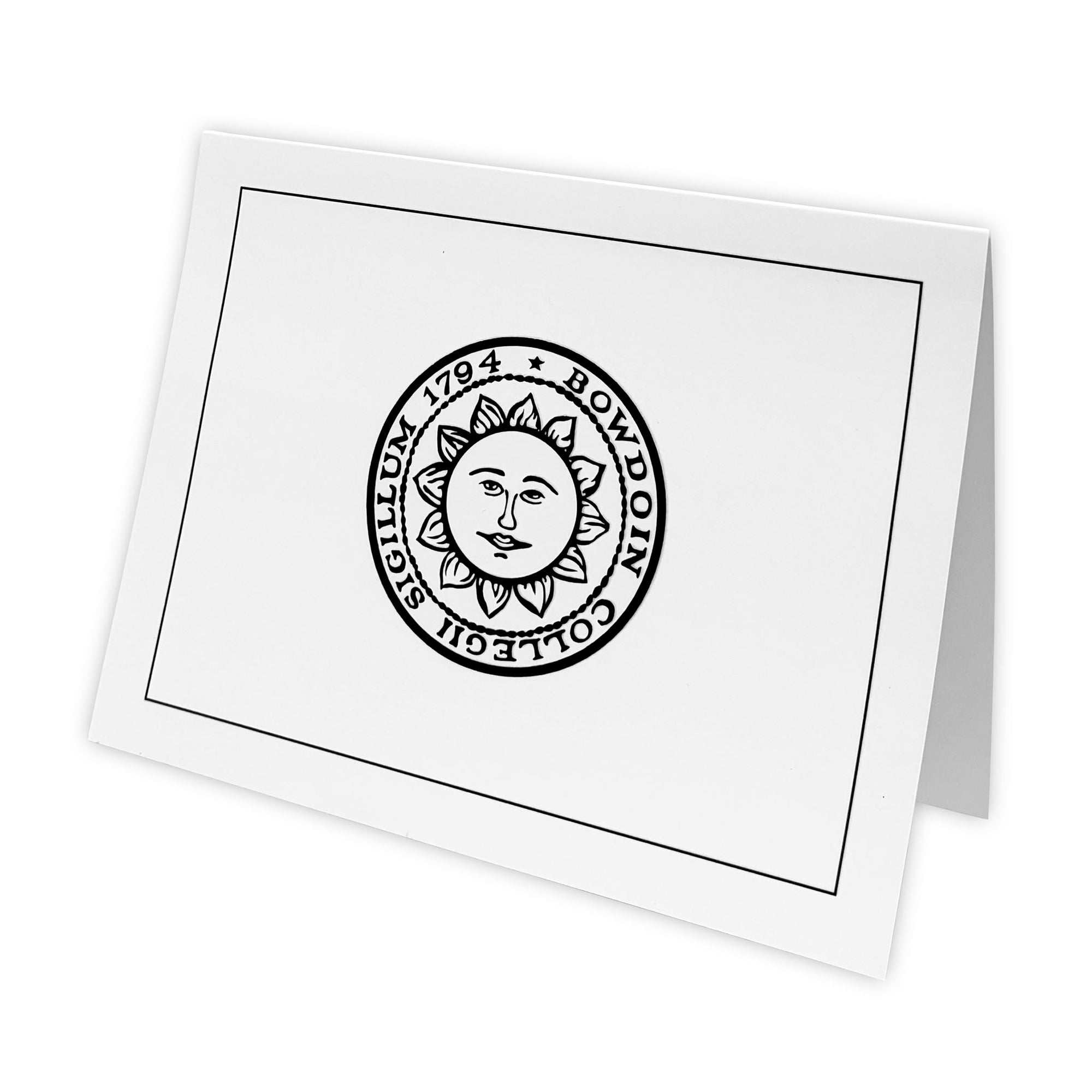 White Bowdoin notecard.