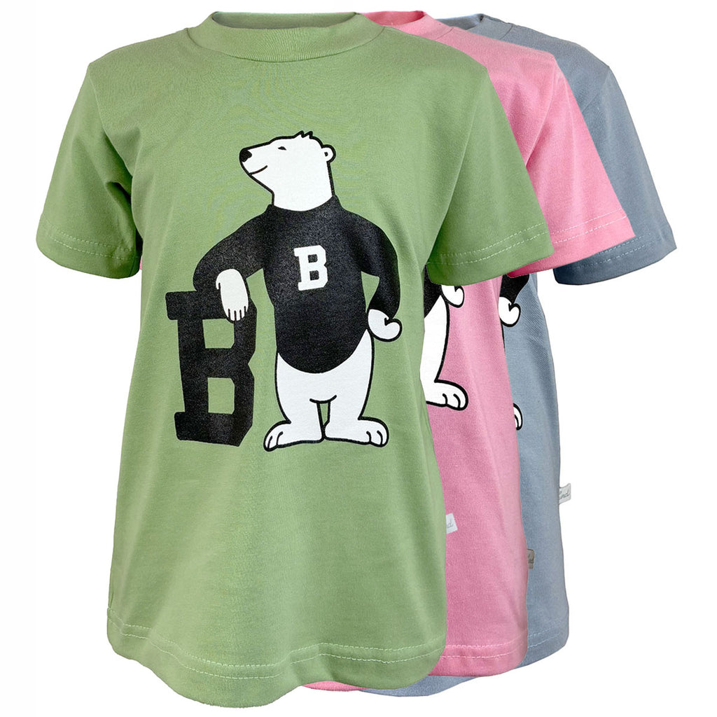 Three colors of youth spirit bear tee