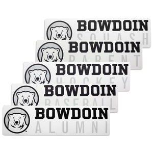 Bowdoin Alumni, Baseball, Hockey, Parent, and Squash stickers