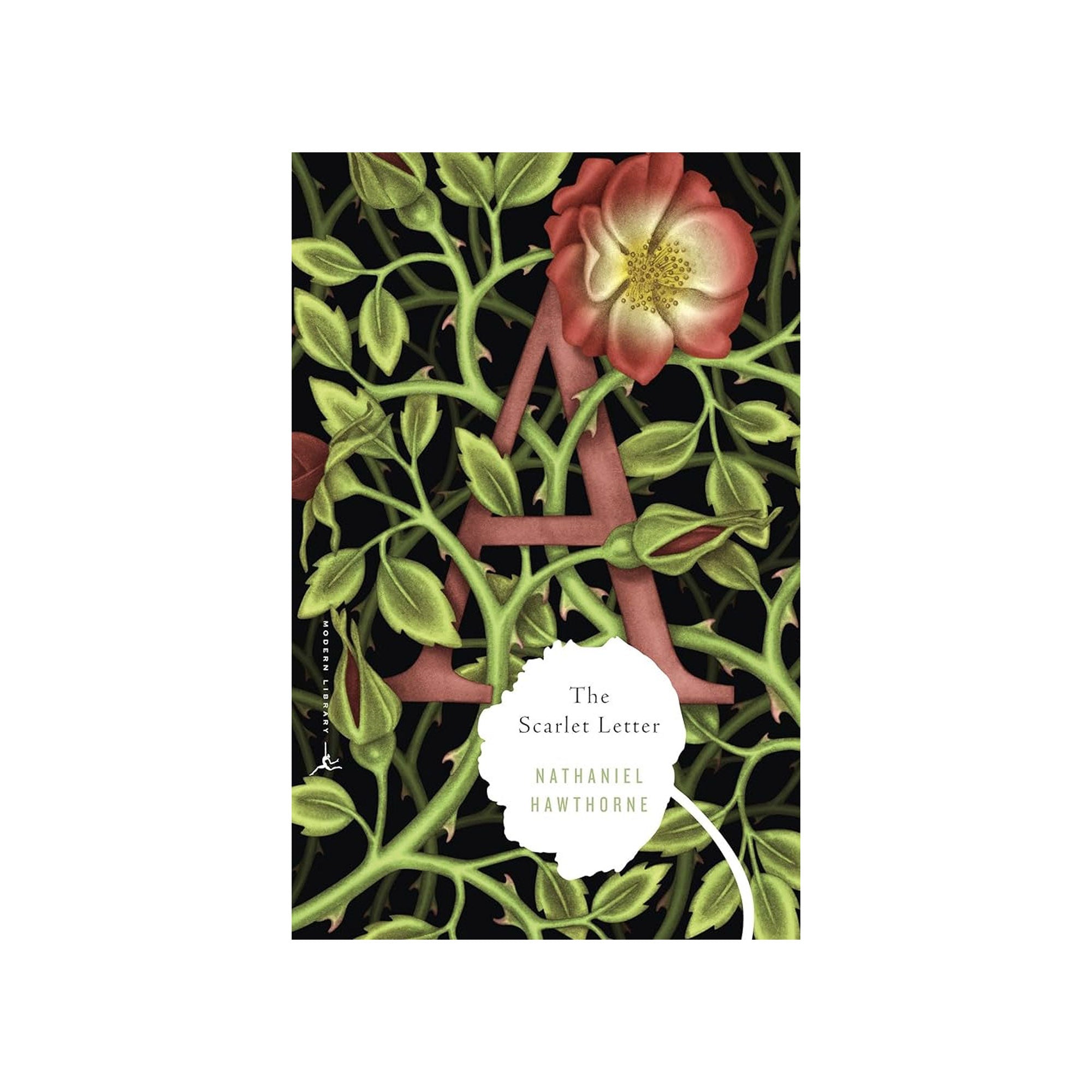 Book cover of 'The Scarlet Letter' with floral design