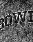 Text 'BOWD' on a textured furry background