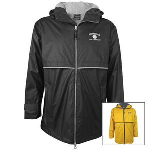 Both colors of New Englander rain jackets.