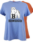 Both colors of women's Respin mascot tees.