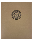 Kraft brown folder with black Bowdoin seal imprint.
