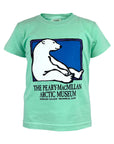 Light green t-shirt with a polar bear graphic and text on a white background