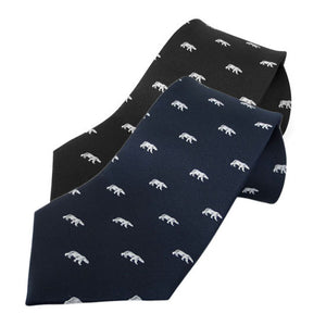 Black and navy polar bear ties.