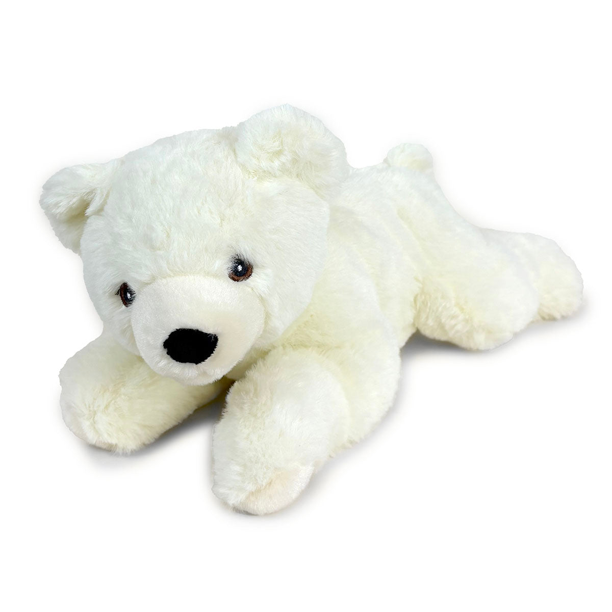 White teddy bear on a white background