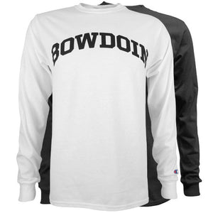 Black and white basic Bowdoin long-sleeved tees