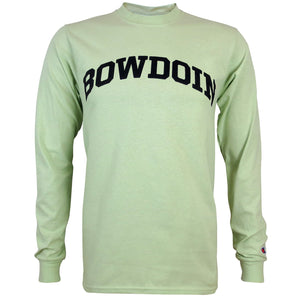 Mint Green Bowdoin Long-Sleeved Tee from Champion