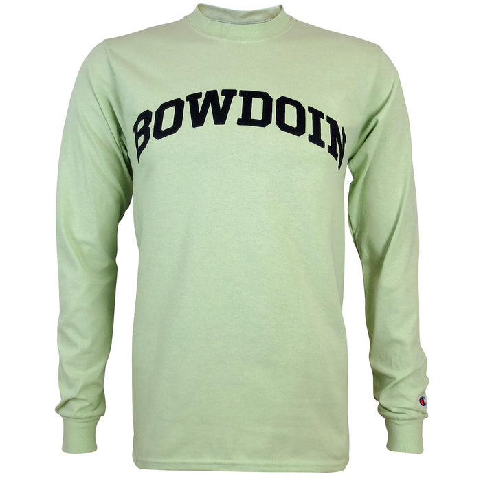 Mint Green Bowdoin Long-Sleeved Tee from Champion
