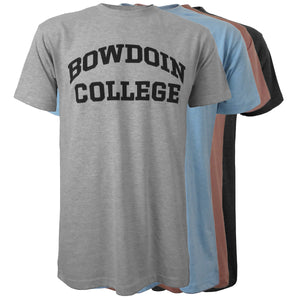 4 colors of Bowdoin College Sustainable Tee