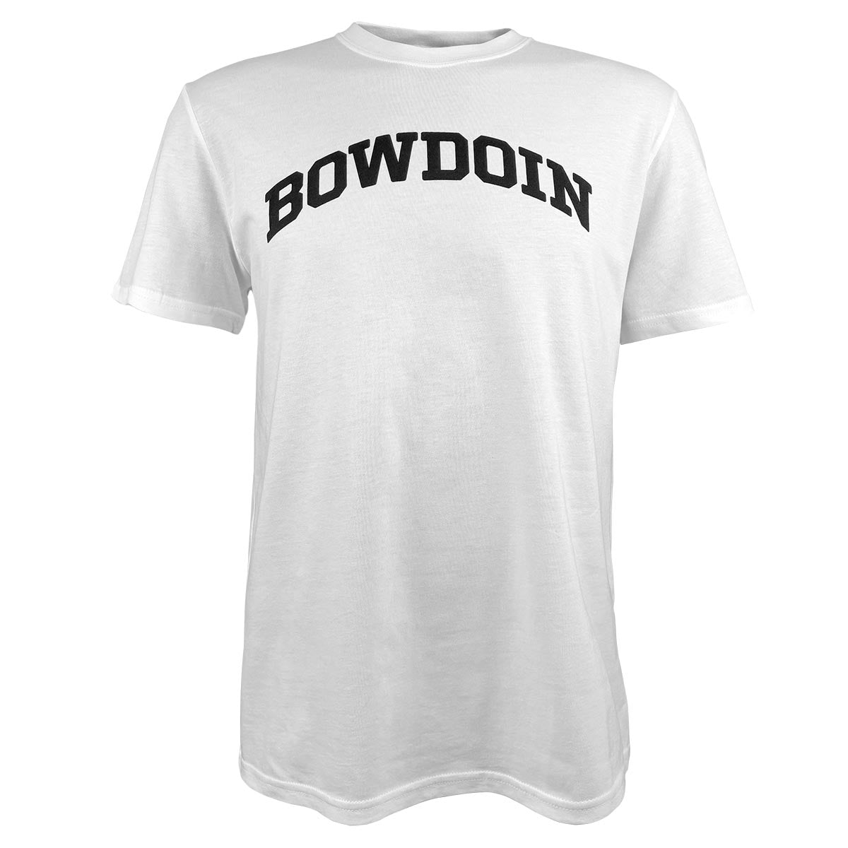 White t-shirt with 'BOWDOIN' printed on it against a white background