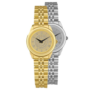 Gold and silver women's rolled link watches