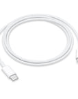 White 1 meter USB-C to lightning cable
