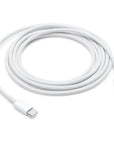 White 2 meter USB-C to lightning cable