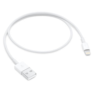 0.5 meter white lightning to USB cable